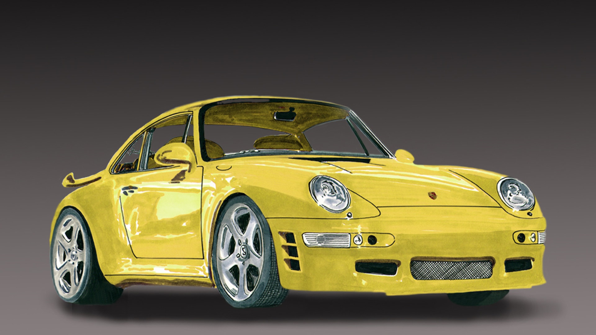 Yellow-Porsche